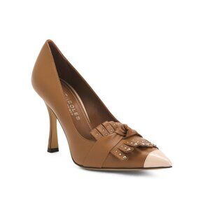 BEAUTIISOLES Tan Made In Italy Leather Octavia Pumps